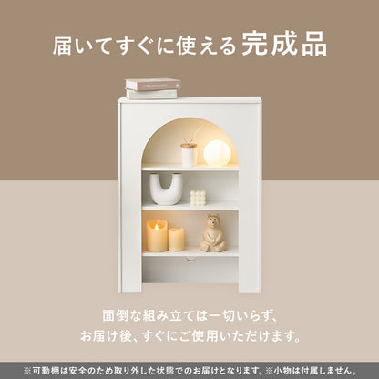 マントルピース型収納ラック 幅60cm ホワイト
