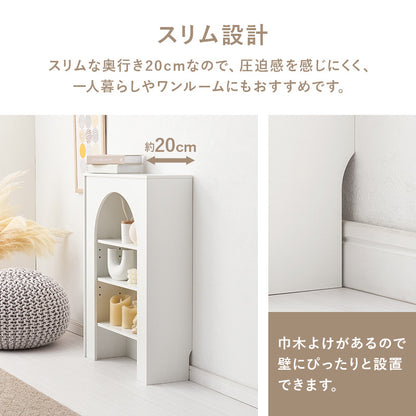 マントルピース型収納ラック 幅60cm ホワイト